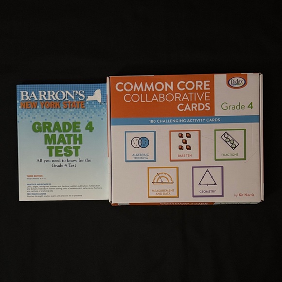 Grade 4 Math Test and Activity Cards Set - Picture 1 of 4